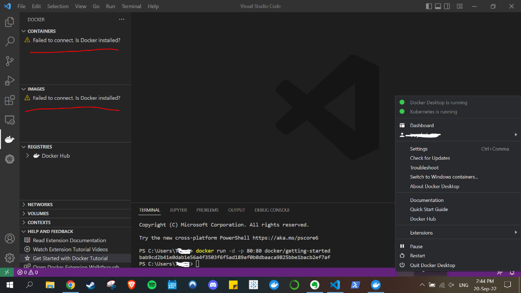 Visual Studio Code Errors