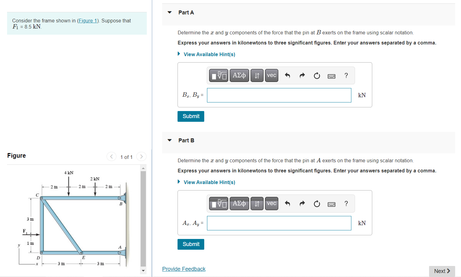 Solved Consider the frame shown in (Figure 1). Suppose that | Chegg.com