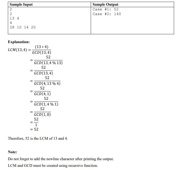 Solved In arithmetic and number theory, the least common | Chegg.com