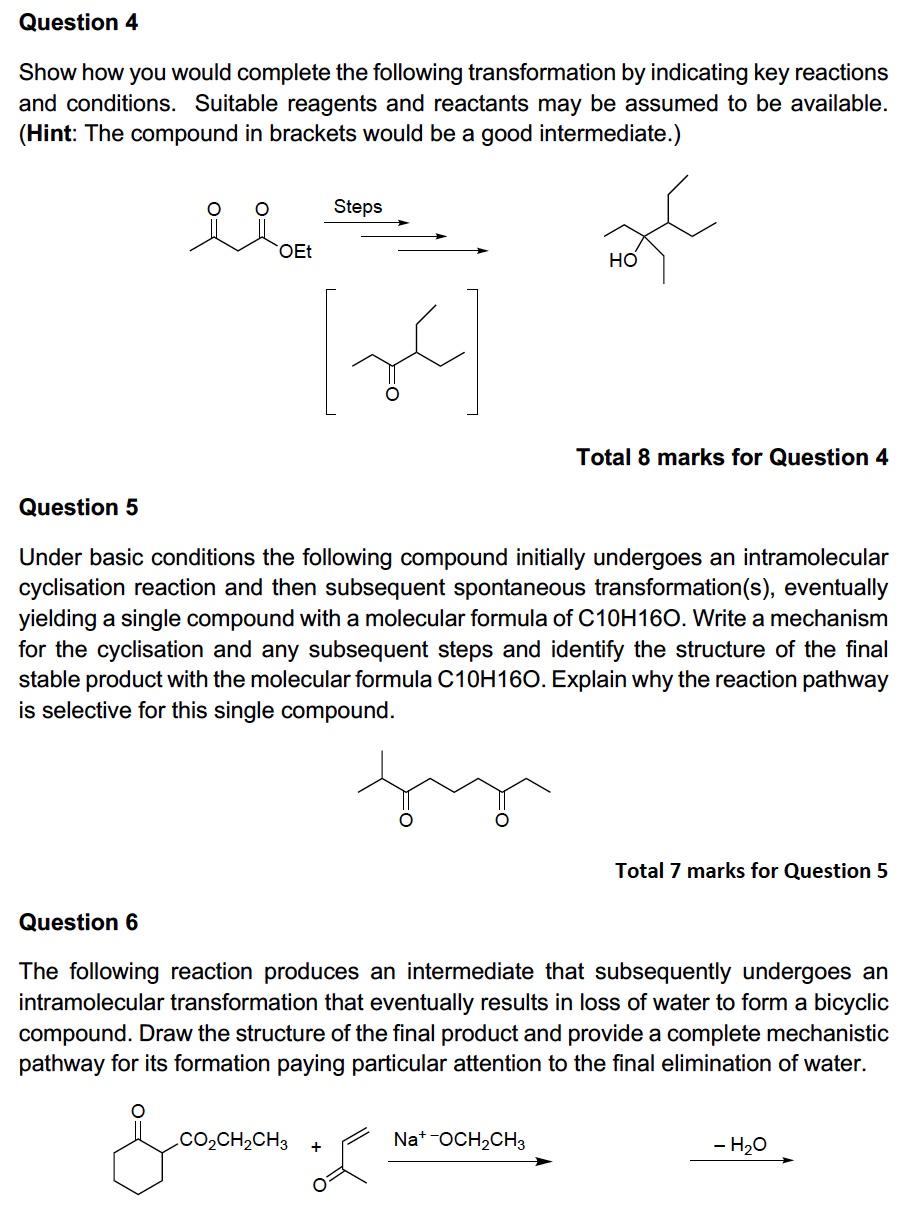 Solved Question 4 Show how you would complete the following | Chegg.com