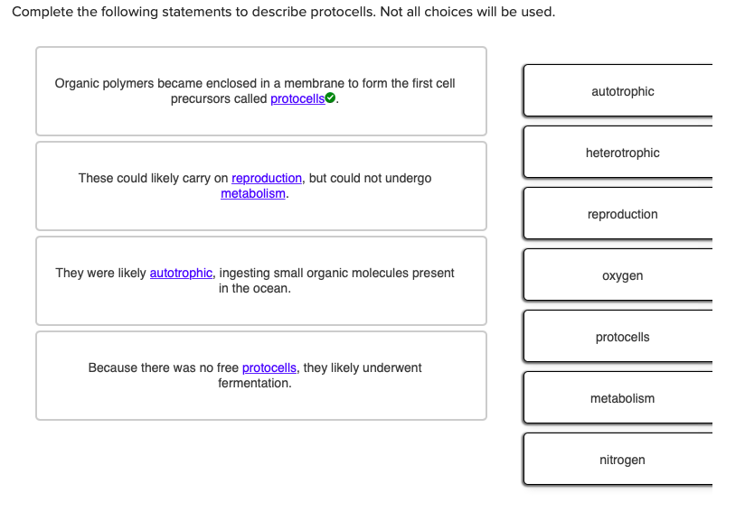 Solved Complete the following statements to describe how the 