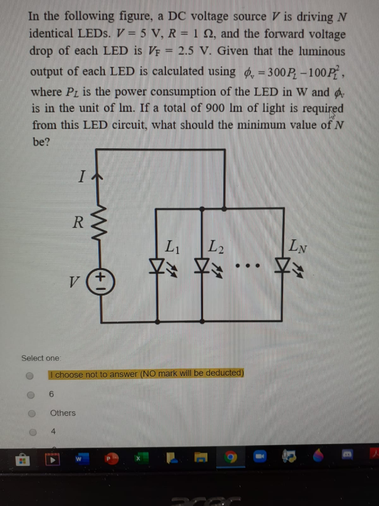 Solved In the following figure, a DC voltage source V is | Chegg.com