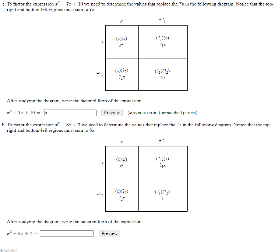 Solved Expand Each Of The Following Products Your Answers Chegg Com