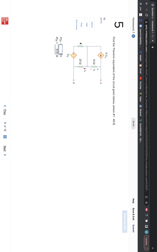Solved Find the Thevenin equivalent of the circuit given | Chegg.com