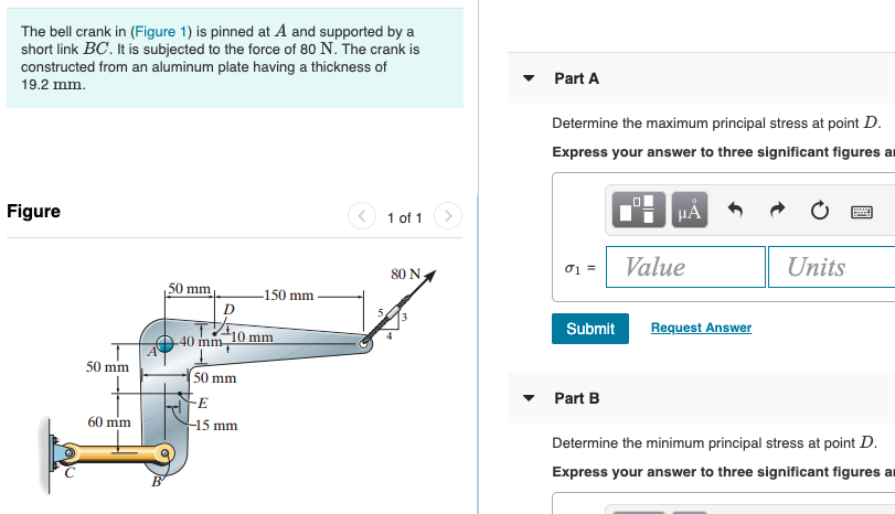 Solved Determine the minimum and maximum principal stress at | Chegg.com