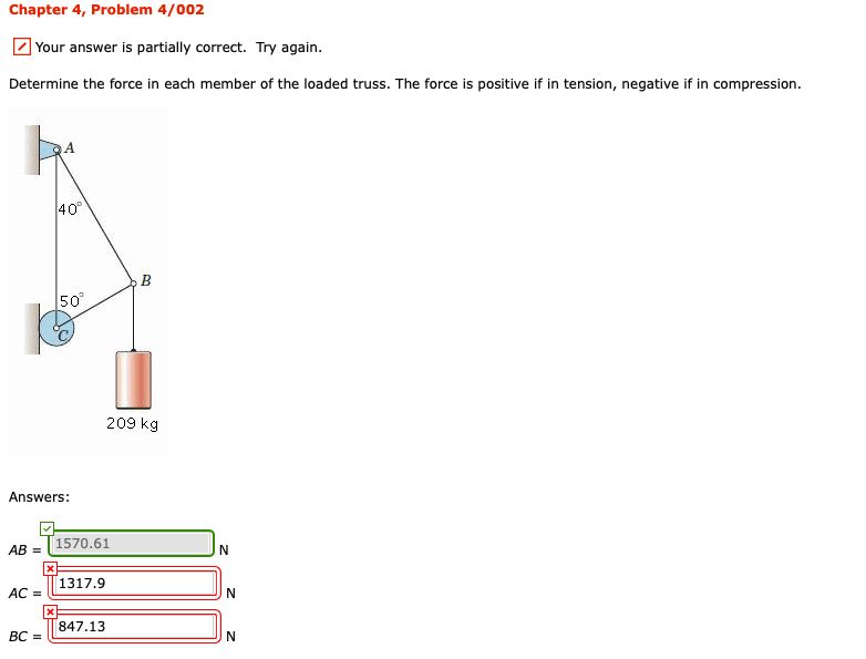 Solved Chapter 4, Problem 4/002 Your answer is partially | Chegg.com