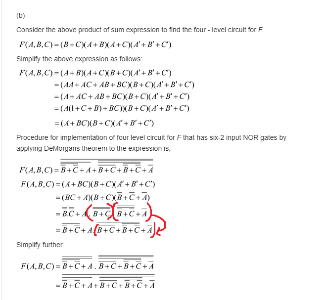 Solved This Is The Solution In Fundamentals Of Logic Design 8671