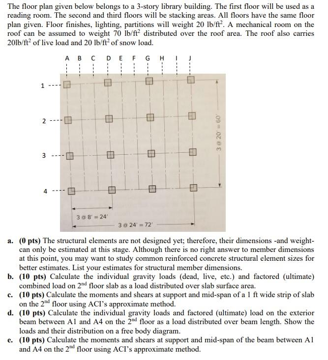 The floor plan given below belongs to a 3 story