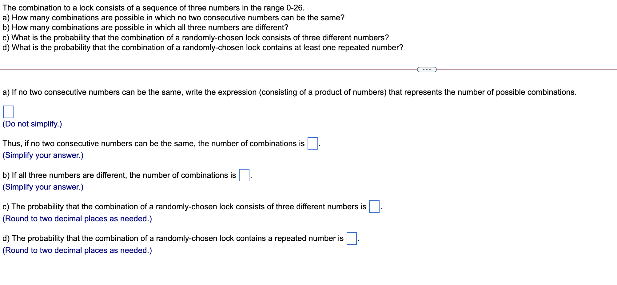 solved-the-combination-to-a-lock-consists-of-a-sequence-of-chegg