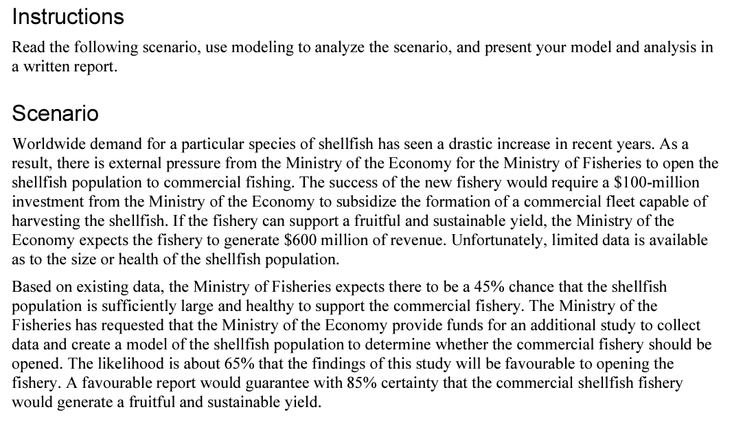 Mathematical Modeling Question Construct a Model and