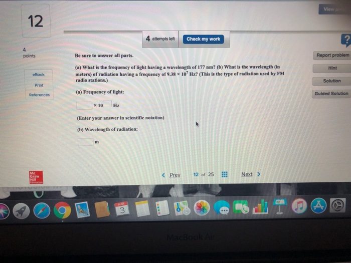 Solved 12 4 attemps leftc 2 Check my work points Be sure to | Chegg.com