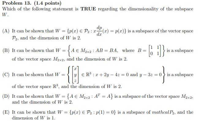 Solved Problem 13 1 4 Points Which Of The Following St Chegg Com