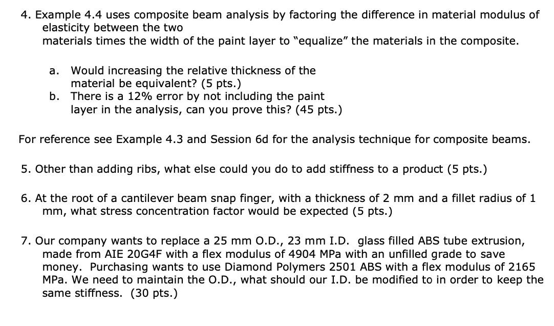 Solved 4. Example 4.4 Uses Composite Beam Analysis By | Chegg.com