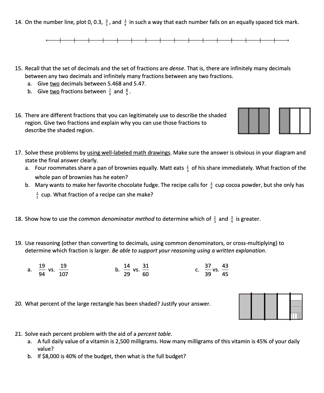 Solved 14. On the number line, plot 0,0.3,53, and 43 in such | Chegg.com