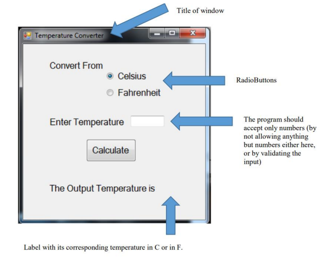 Solved Need Help coding a Temperature Converter in Visual | Chegg.com