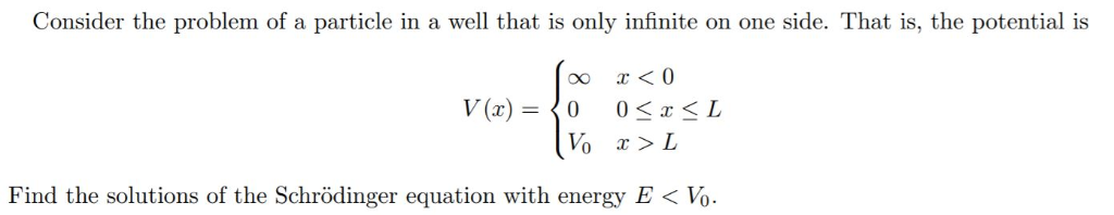 Solved Consider the problem of a particle in a well that is | Chegg.com