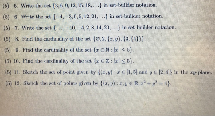 write the set builder form of 3 6 9 12