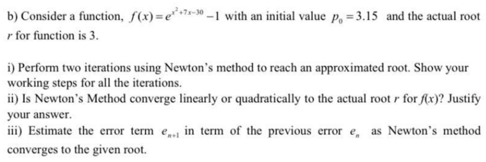 Solved I need the solution to part b(iii). The solution to | Chegg.com