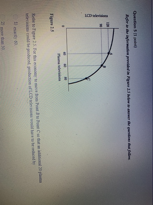 Solved LCD televisions Question 5 (1 point) Refer to the