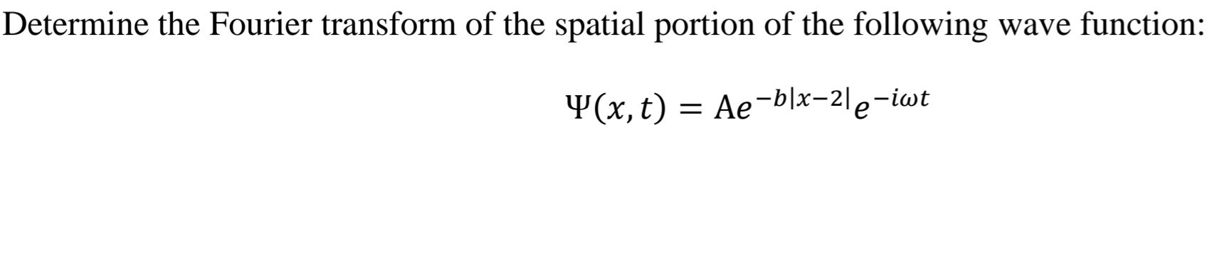 Solved Determine The Fourier Transform Of The Spatial | Chegg.com