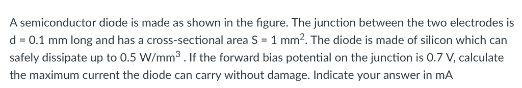Solved A Semiconductor Diode Is Made As Shown In The Figure. | Chegg.com