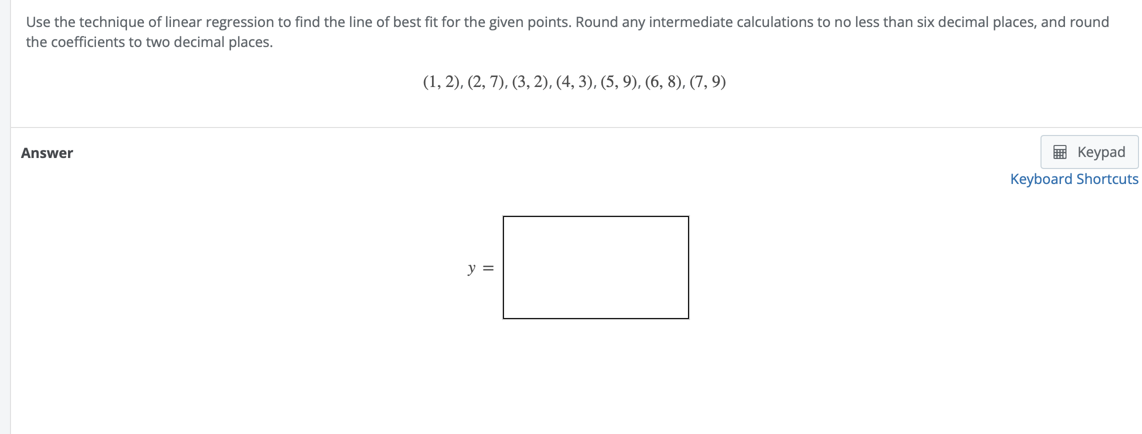 Solved Use the technique of linear regression to find the | Chegg.com