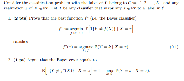 Solved Consider the classification problem with the label of | Chegg.com