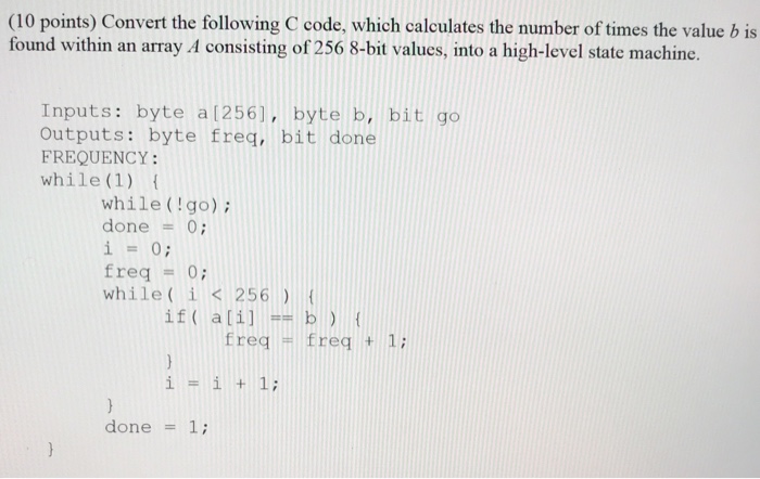 Solved (10 points) Convert the following C code, which | Chegg.com