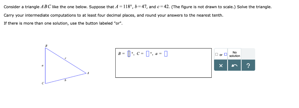 Solved Consider A Triangle ABC, Like The One Below. Suppose | Chegg.com