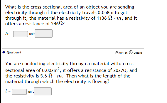 how to find area of cross section in electricity