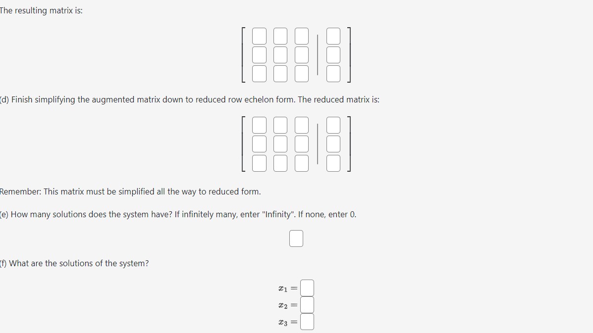 solved-solve-the-following-system-using-augmented-matrix-chegg