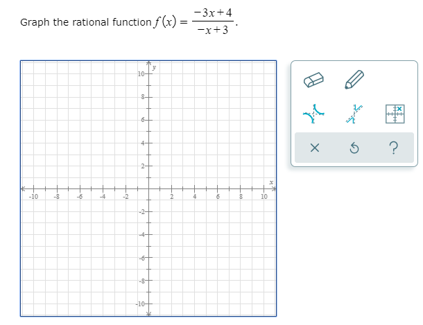 graph the rational function f x )= 3x 3 x 2