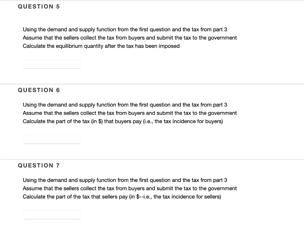 Solved QUESTION 1 Consider the following demand and supply | Chegg.com
