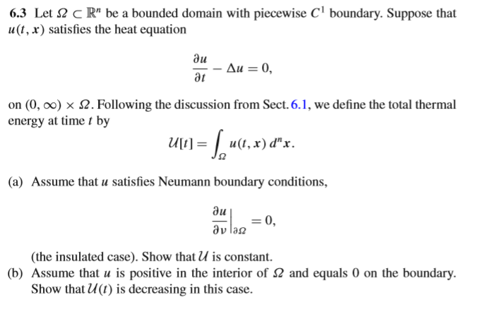 6.3 Let S2 C R be a bounded domain with piecewise C | Chegg.com