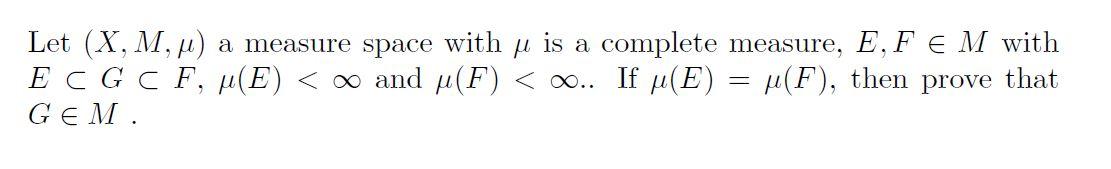 Solved Let (X, M,u) a measure space with u is a complete | Chegg.com