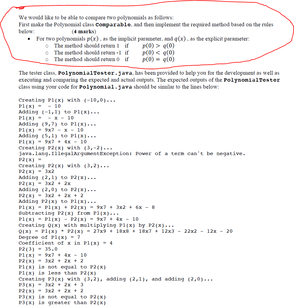 Solved Question 1 60 marks) A polynomial is an expression | Chegg.com