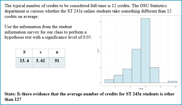 Solved The typical number of credits to be considered | Chegg.com