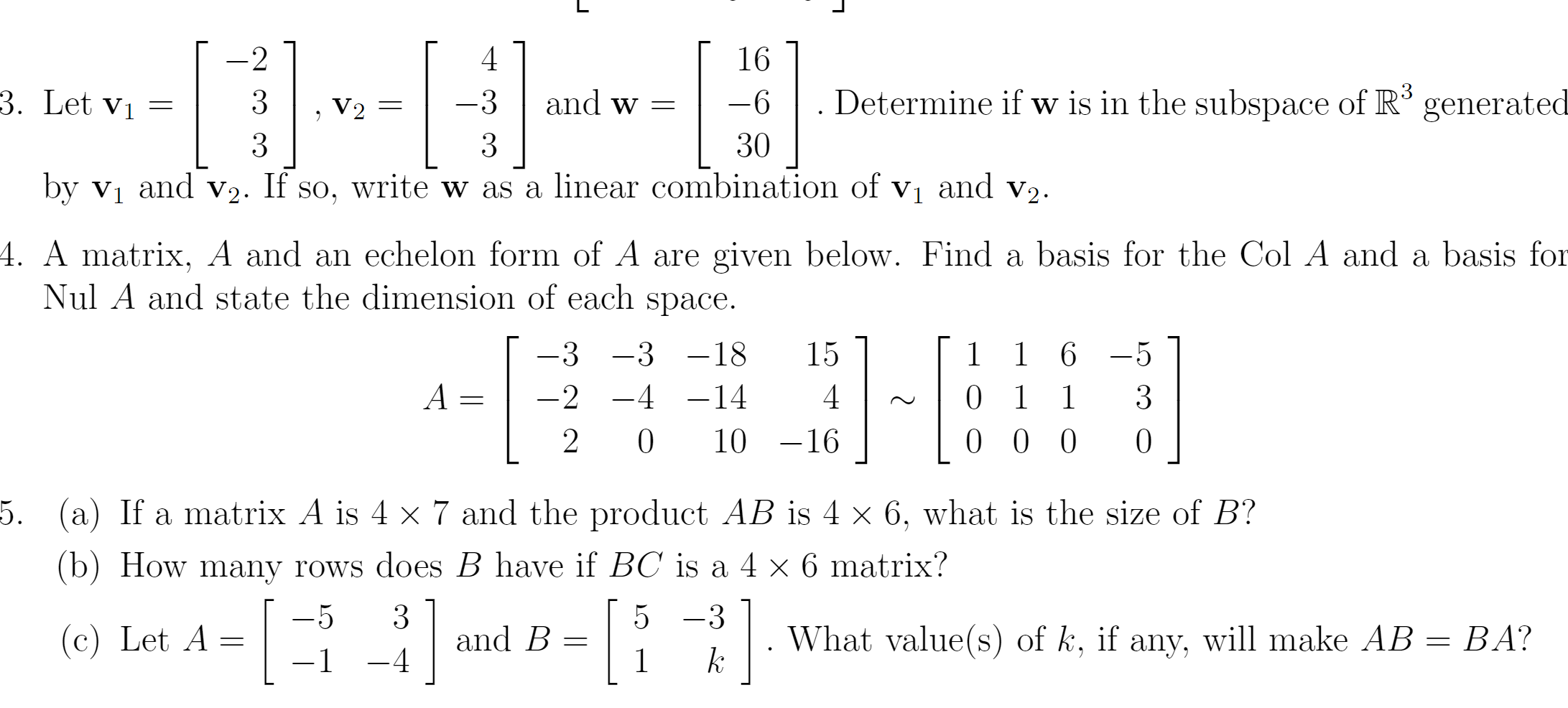 Solved 16 3 Let Vi V2 And W 6 Determin Chegg Com