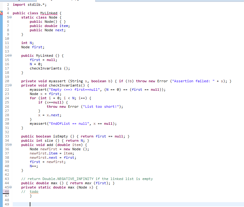 Solved 2 import stdlib.*; public class Nvlinked f 5Θ static | Chegg.com