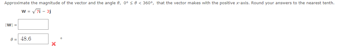 Solved Approximate the magnitude of the vector and the angle | Chegg.com
