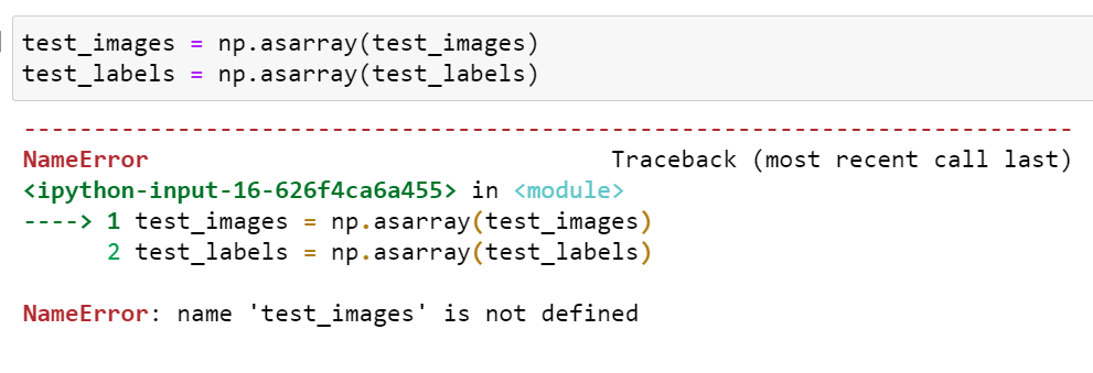Solved test_images =np.asarray (test_images) test_labels = | Chegg.com