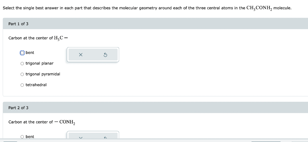 Solved Select the single best answer in each part that | Chegg.com