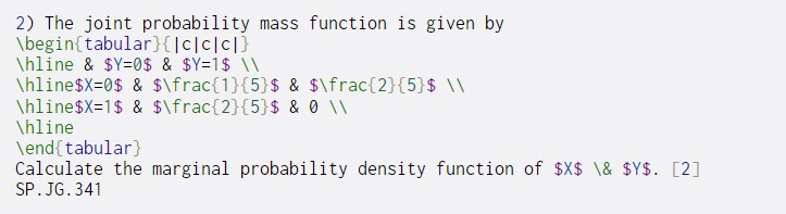 Solved 2) The joint probability mass function is given by | Chegg.com