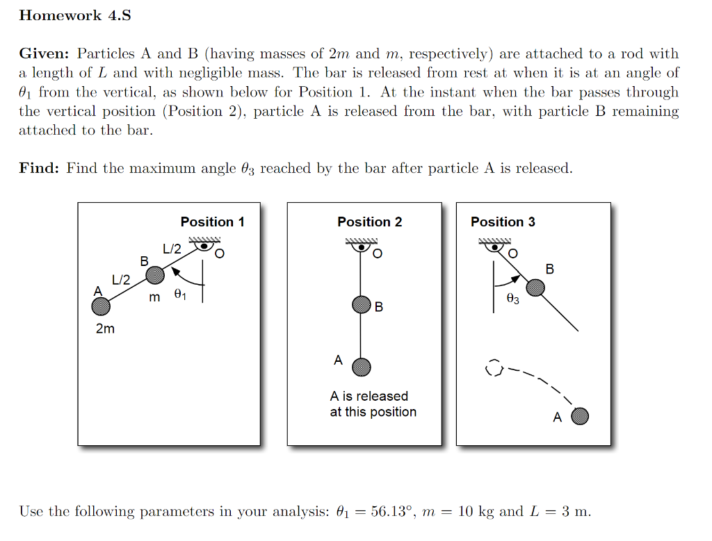 Solved Homework 4.S Given: Particles A And B (having Masses | Chegg.com