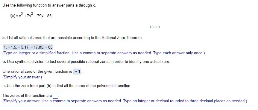 Solved Use the following function to answer parts a through | Chegg.com
