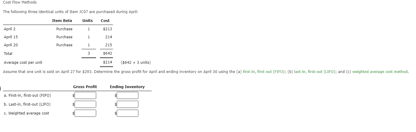 Solved Periodic Inventory Using FIFO, LIFO, and Weighted | Chegg.com