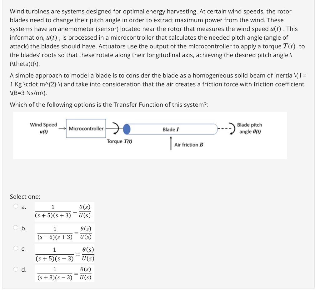Solved Wind Turbines Are Systems Designed For Optimal Energy | Chegg.com