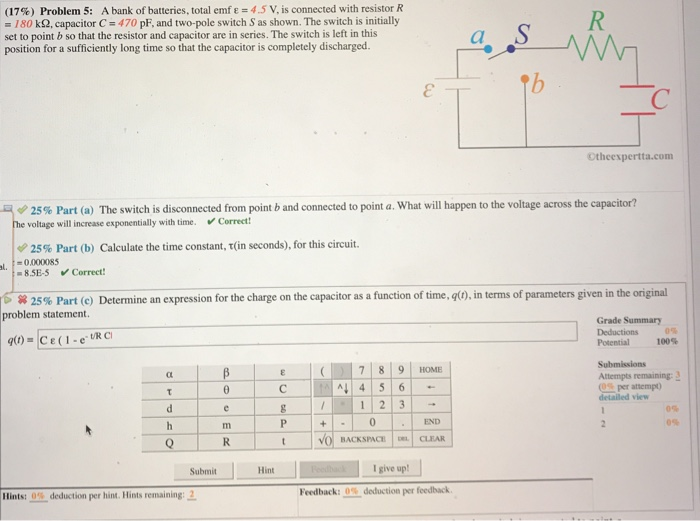 Solved 17 Problem 5 A Bank Of Batteries Total Emf E Chegg Com