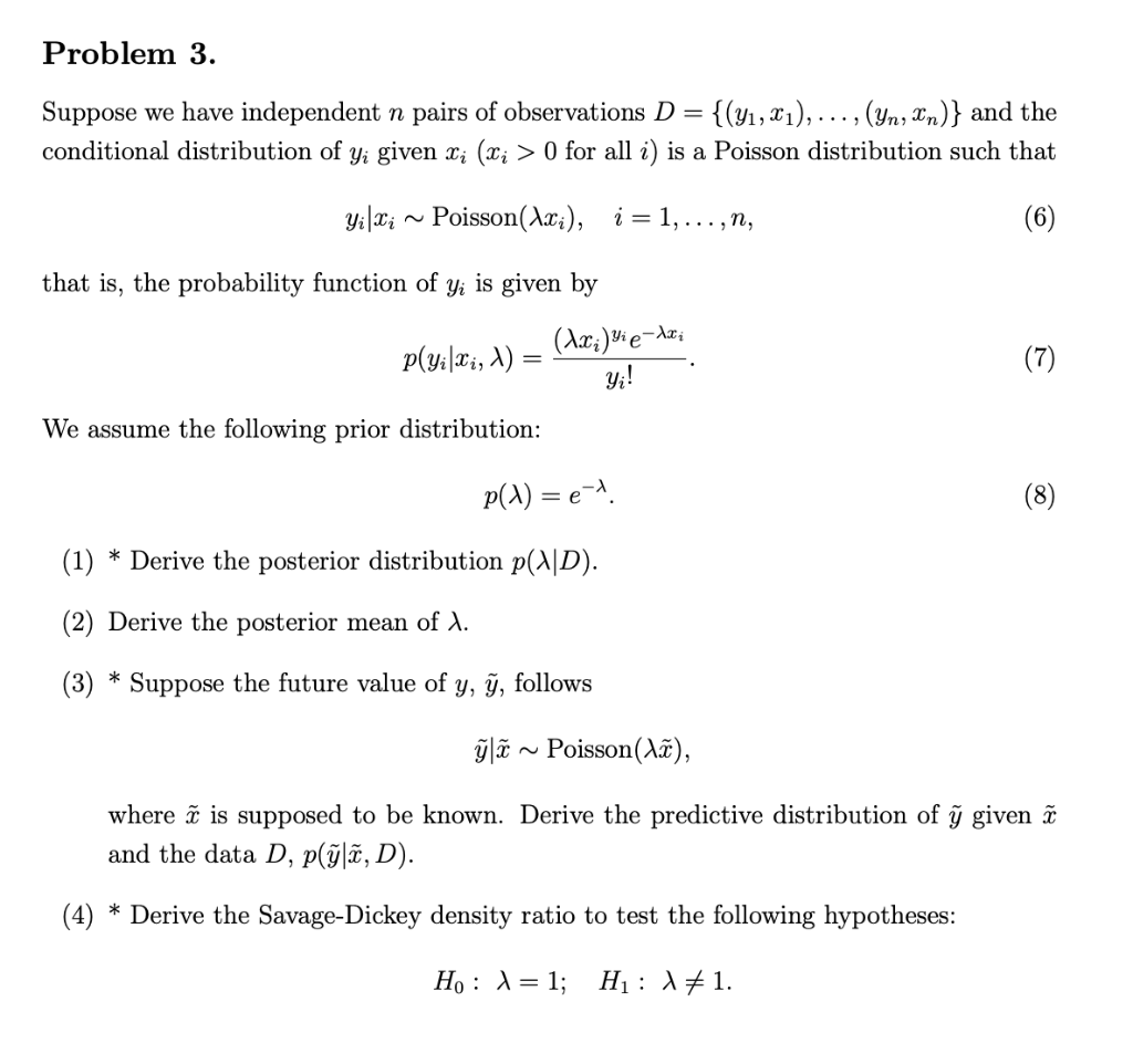 Problem 3 Suppose We Have Independent N Pairs Of Chegg Com