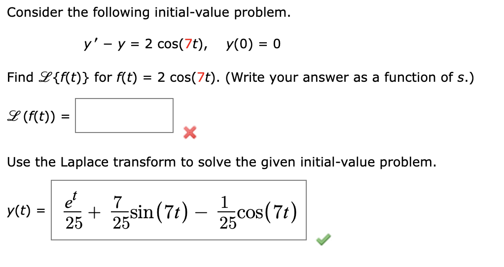 solve the initial value problem 2y′′5y′−3y=0 y(0)=7 y′(0)=7